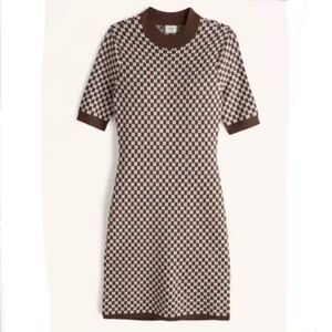 Abercrombie & Fitch Retro Mock neck Mini Sweater Dress Size Small